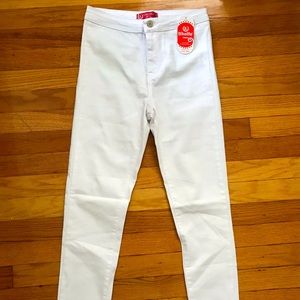 Super Skinny White Jeans